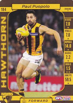 2017 Team Zone AFL Team #184 Paul Puopolo Front